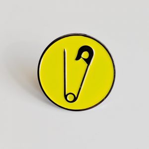 Safety pin icon enamel pin