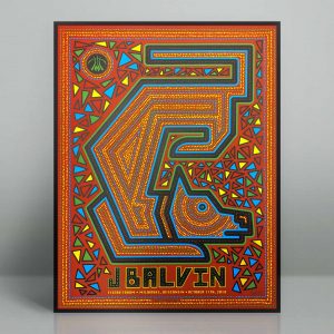 J Balvin concert poster from the Fiserv Forum in Milwaukee, Wisconsin
