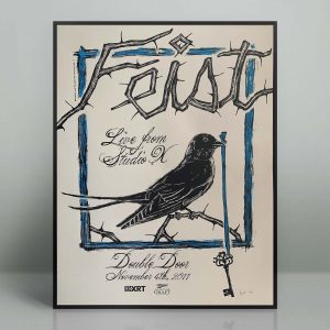 Feist concert poster from the Live from Studio X concert series performance at Double Door in Chicago, Illinois
