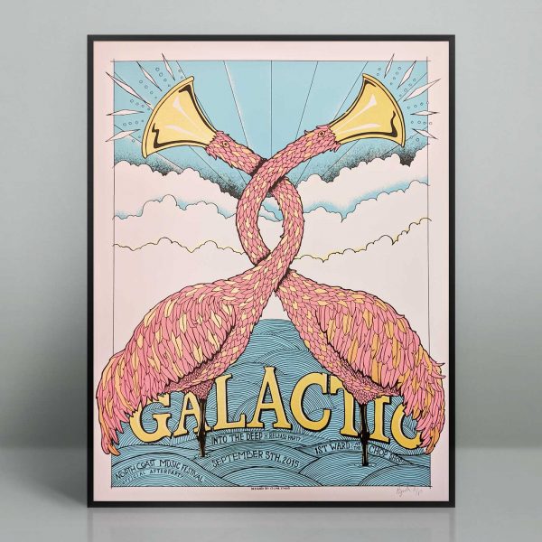 Galactic concert poster from the North Coast Music Festival after party at 1st Ward at the Chop Shop in Chicago, Illinois