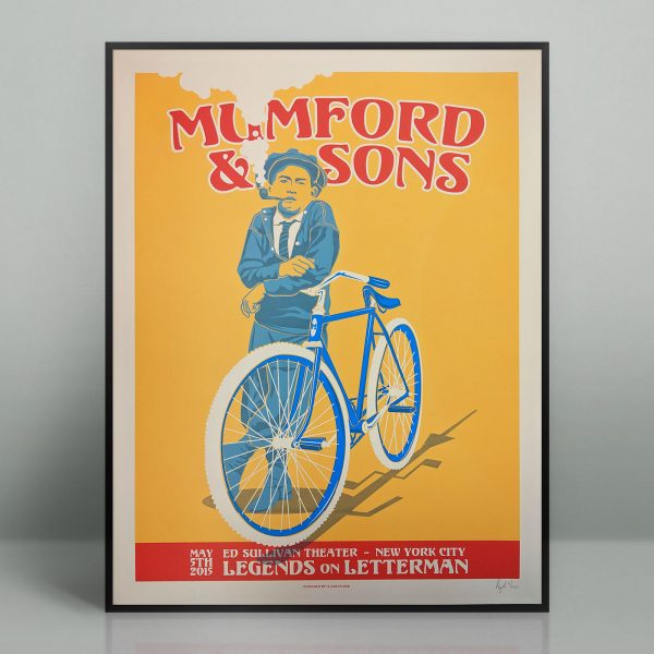 Mumford & Sons concert poster from the Ed Sullivan Theater in New York