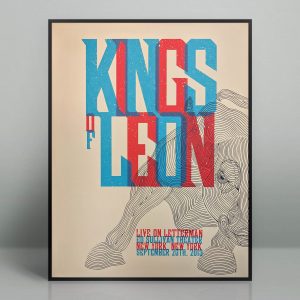 Kings of Leon concert poster from the Ed Sullivan Theater in New York