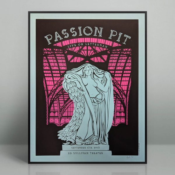Passion Pit concert poster from the Ed Sullivan Theater in New York
