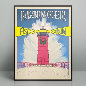 Trans-Siberian Orchestra concert poster from their December 27th 2019 performance from Fiserv Forum in Milwaukee, Wisconsin.