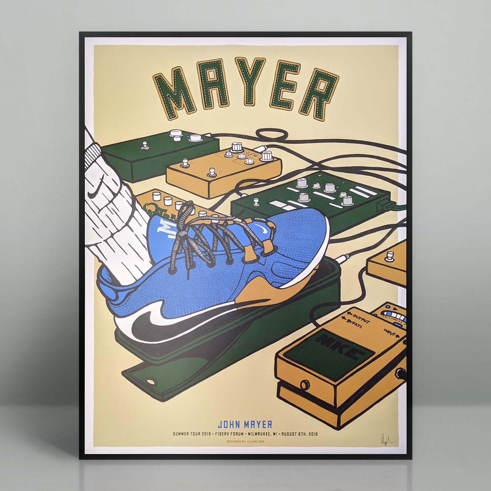 John Mayer concert poster Wisconsin - Rock on Paper