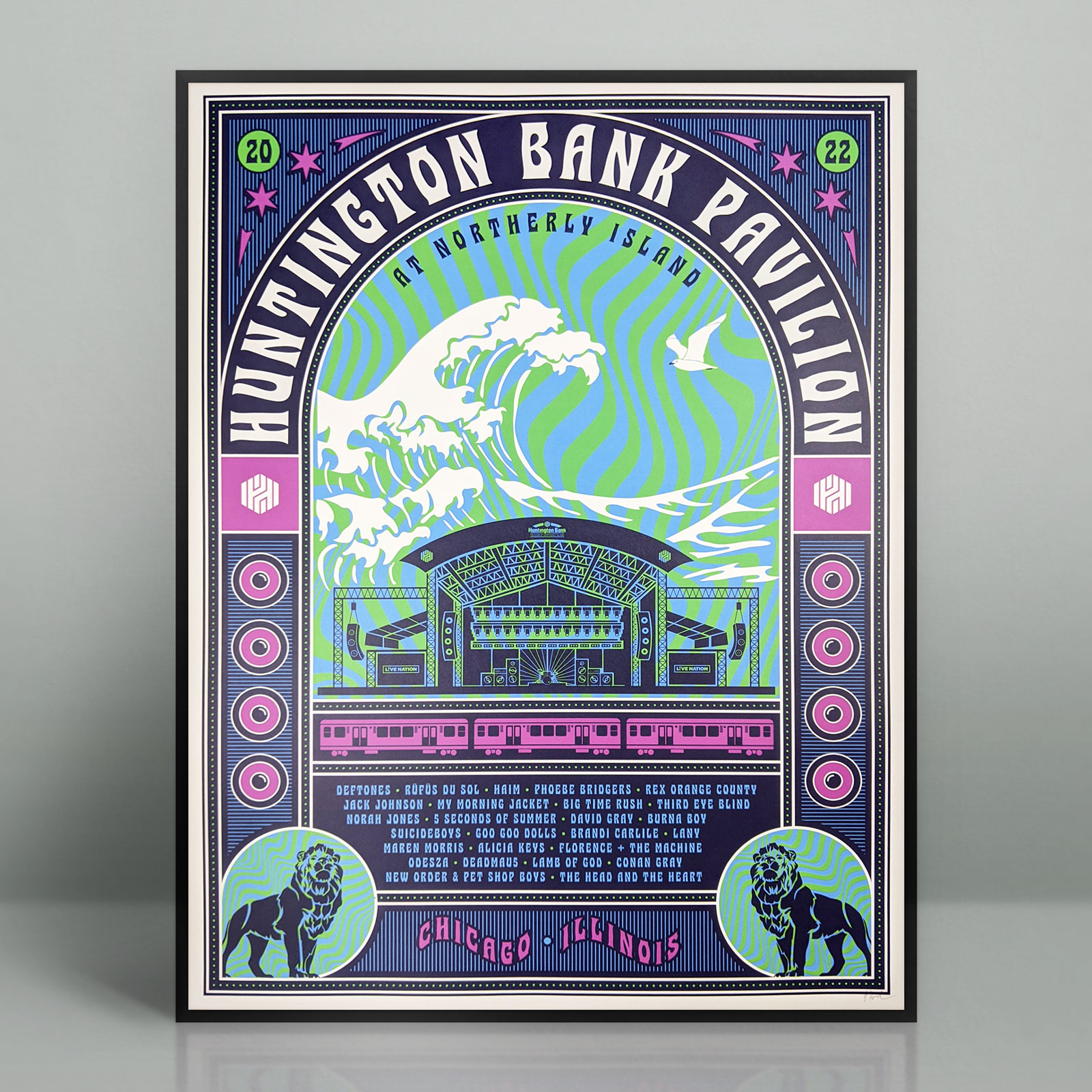 Huntington Bank Pavilion at Northerly Island 2022 Concert Series Poster