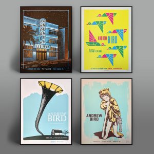 Andrew Bird set of four concert posters