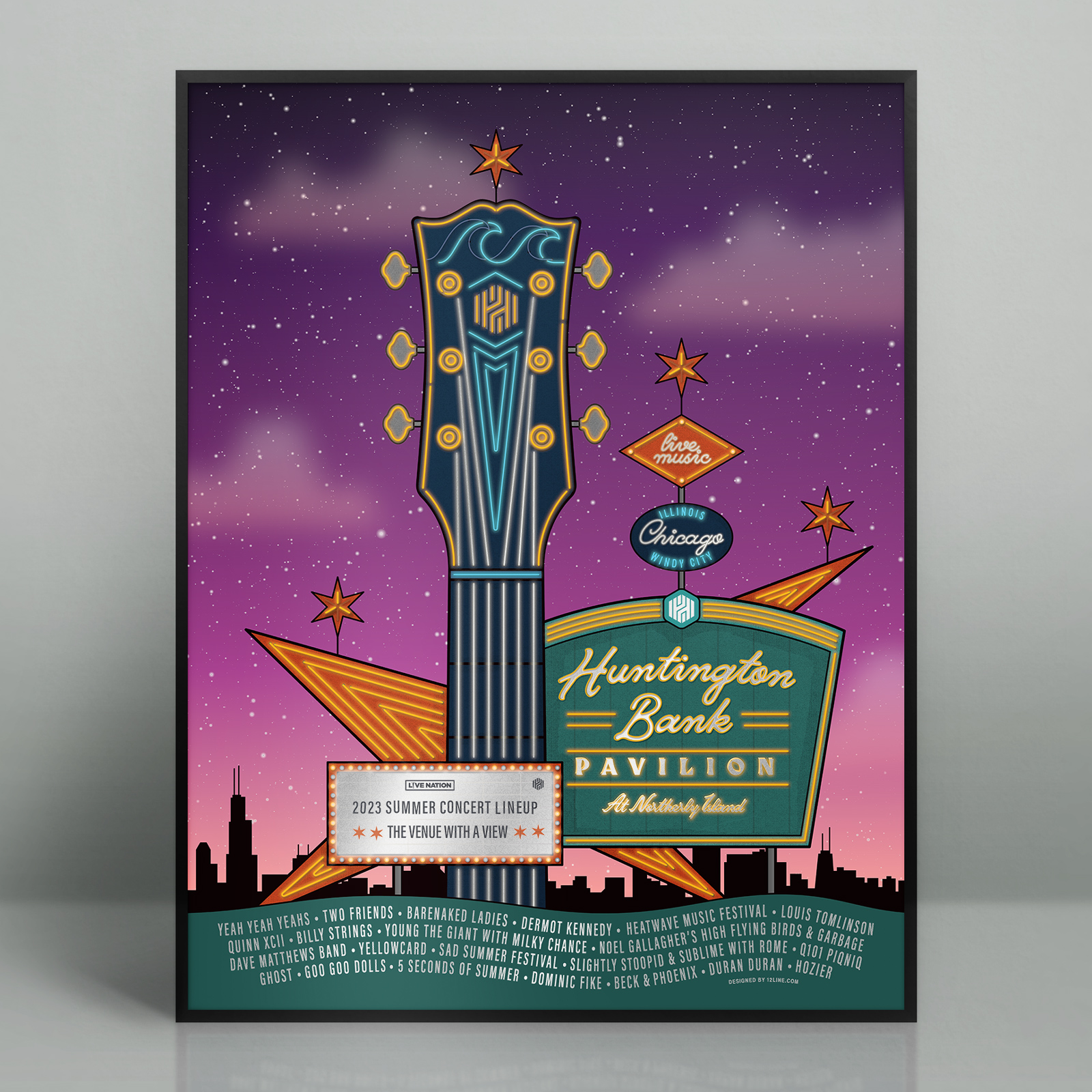 Huntington Bank Pavilion at Northerly Island 2023 Concert Series Poster